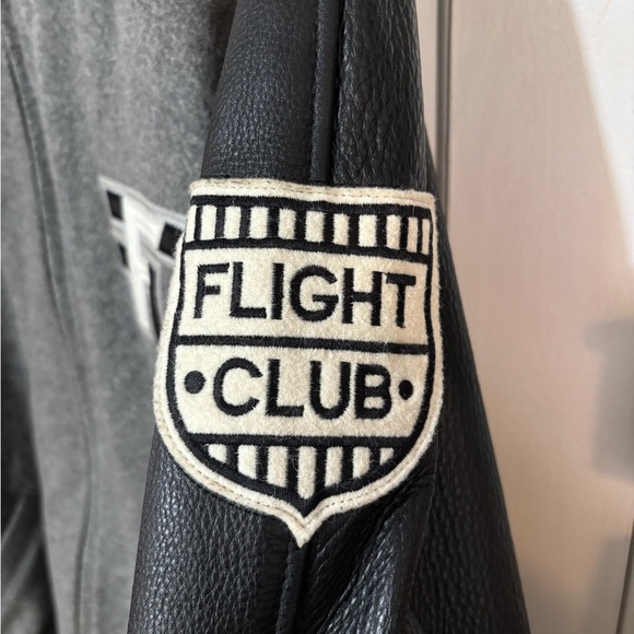 Mitchell & Ness FLIGHT CLUB WOOL AND LEATHER BOMBER JACKET. - Picture 16 of 16